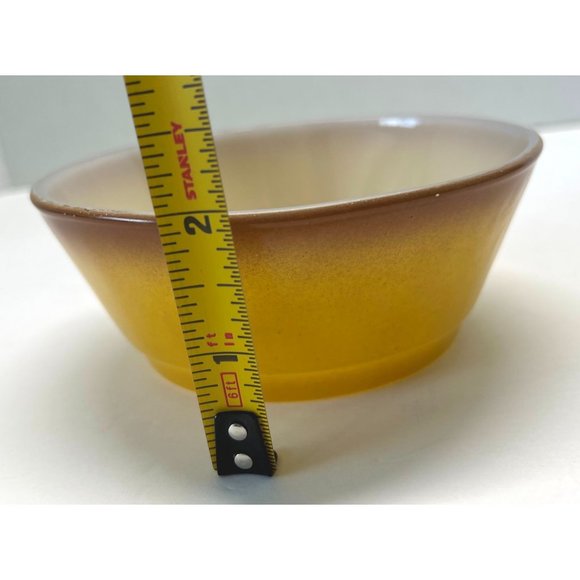 Vintage Anchor Hocking Fire King Ombre Oven-Proof Bowl Yellow and Brown - Picture 9 of 10